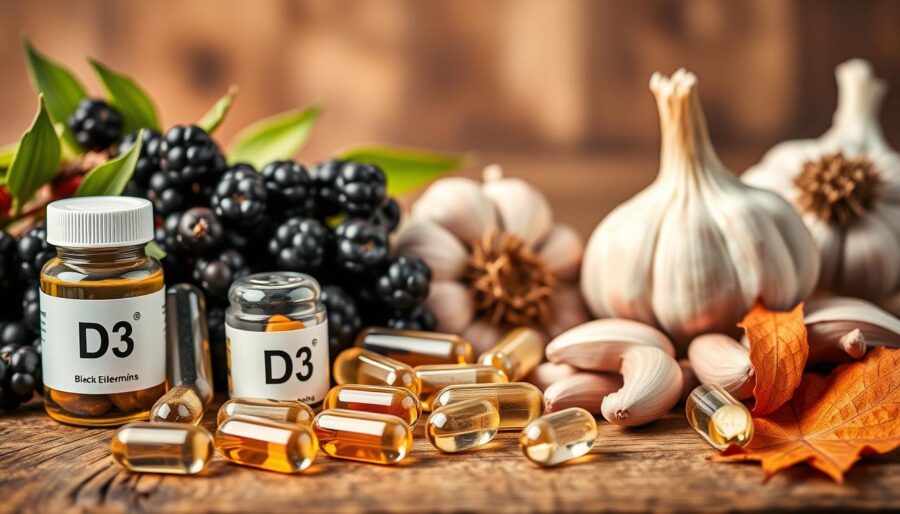 D3 cynk czarny bez czosnek