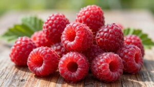 Świeże maliny bogate w witaminy