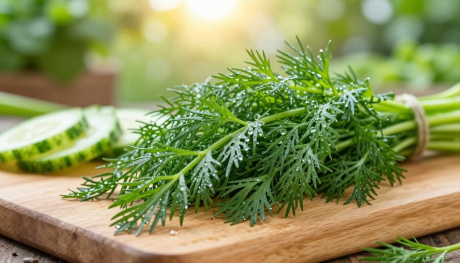 Świeży koperek bogaty w witaminy