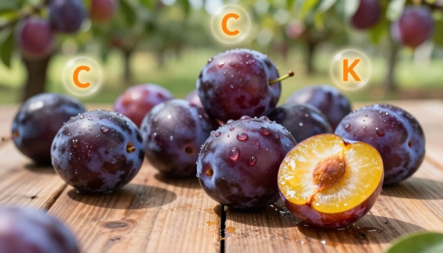 witaminy i minerały w śliwkach